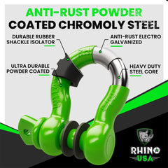 Rhino USA chromoly steel close-up showing durable anti-rust powder-coated finish