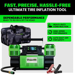 Rhino USA long air hose extended to tire—reach tires without moving vehicle