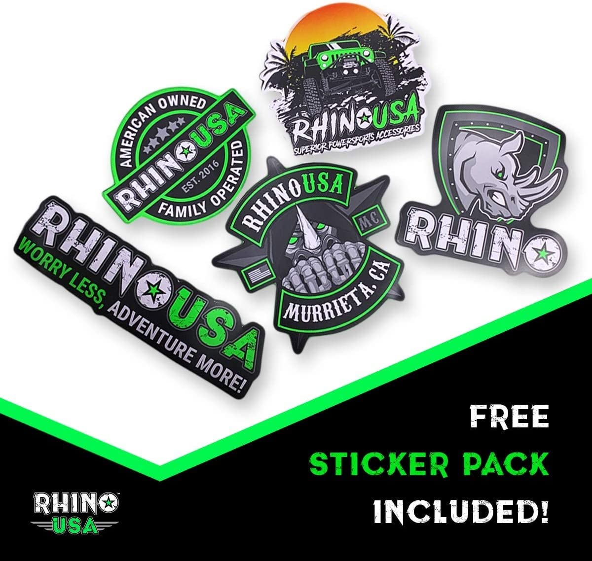 Rhino USA packaging with included parts demonstrating everything supplied and ready installation
