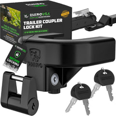 Rhino USA front view of coupler lock kit showing secure fit benefit