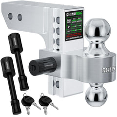 Rhino USA front view showing hitch profile and benefits of durable towing