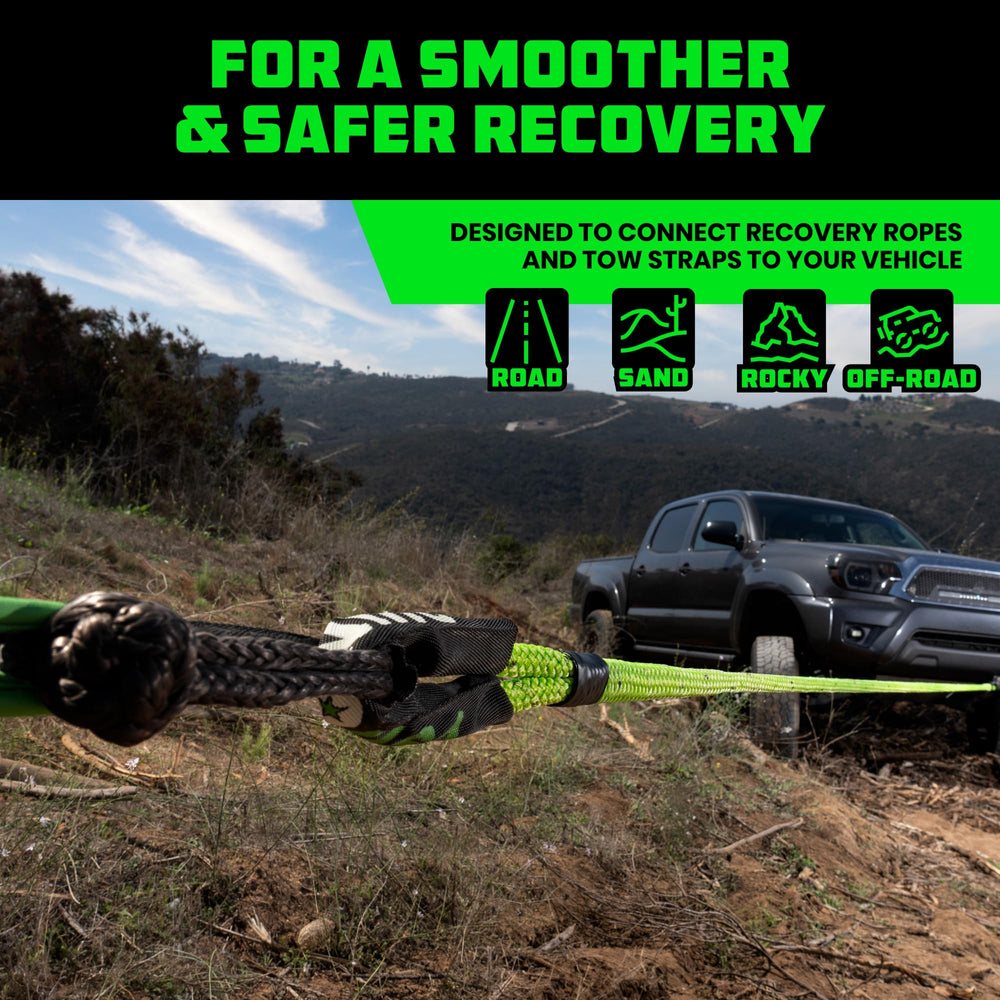 Rhino USA soft shackle attached to recovery point showing easy use benefit