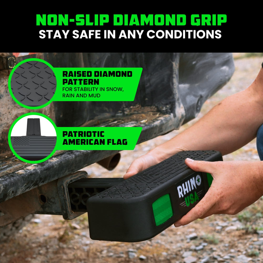 Rhino USA installed on truck hitch demonstrating ease of access and use
