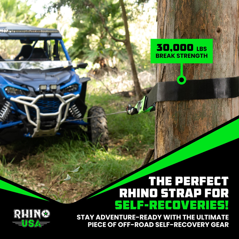 Rhino USA strap used in off-road recovery illustrating reliable rescue benefit