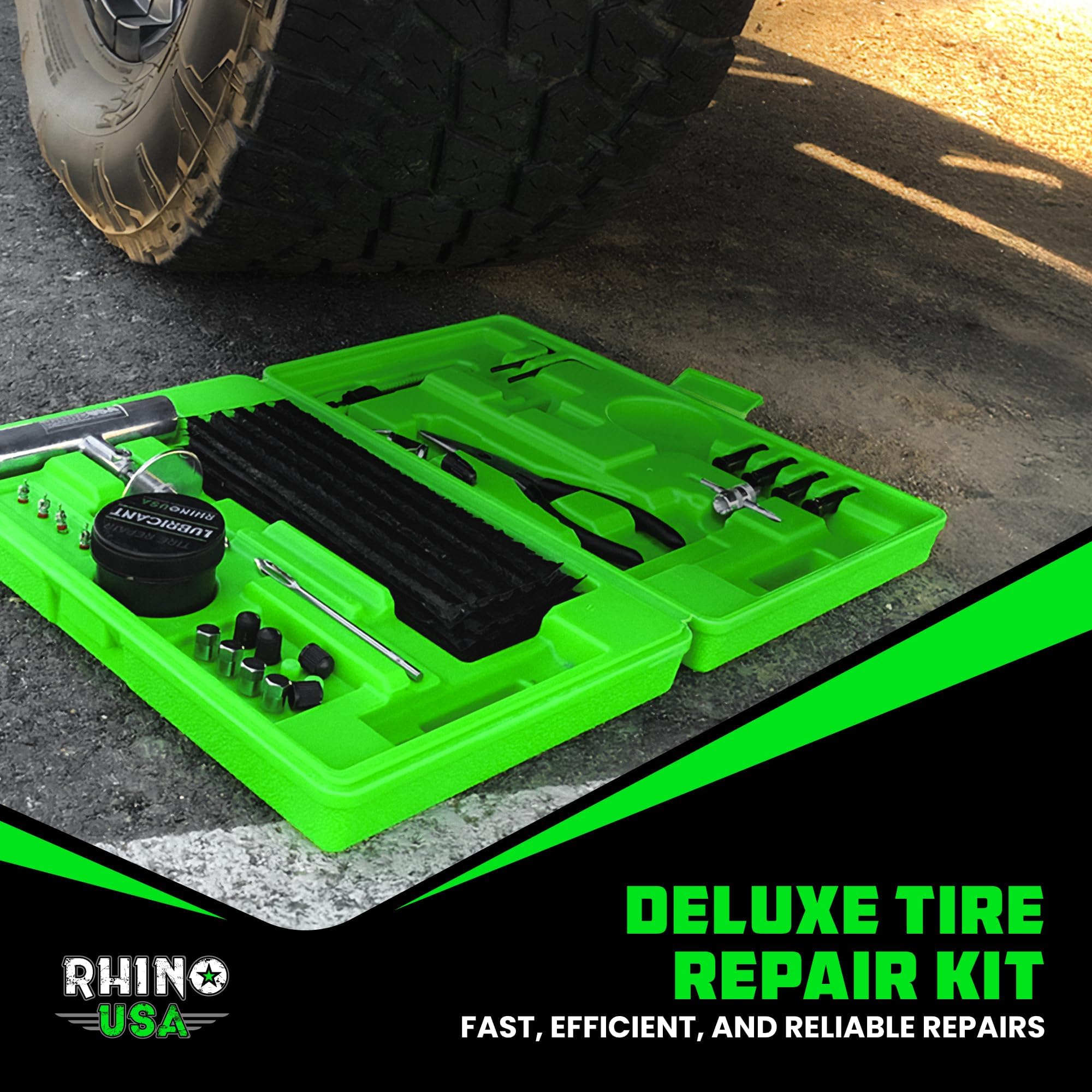Rhino USA box label highlighting American family-owned brand and lifetime replacement