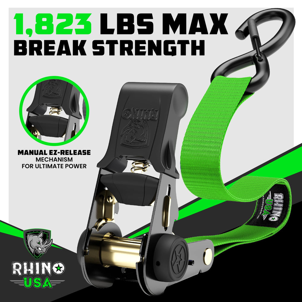 Rhino USA close-up of anodized ratchet showing ergonomic handle and positive lock benefit