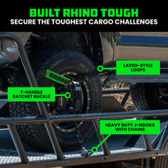 Rhino USA close-up of 2 inch webbing texture demonstrating durable tear resistance