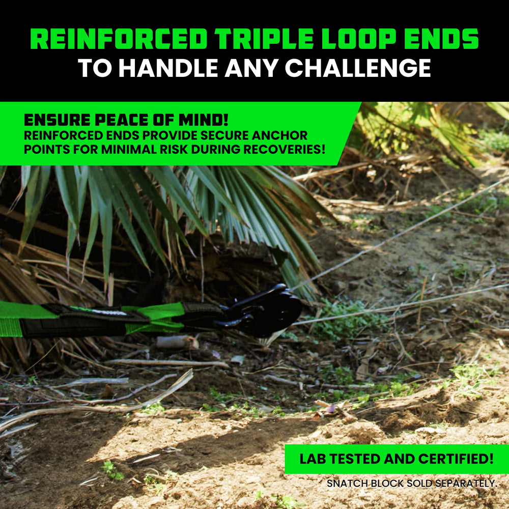 Rhino USA strap looped around tree showing protection of bark and secure attachment benefit