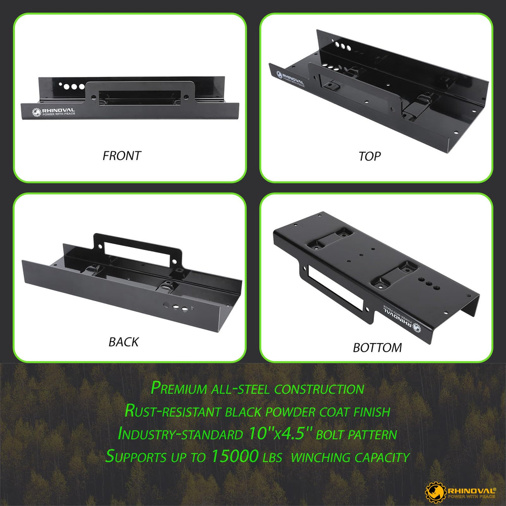 RHINOVAL side profile showing 5mm thickness and raised pattern for clear bolt clearance benefit