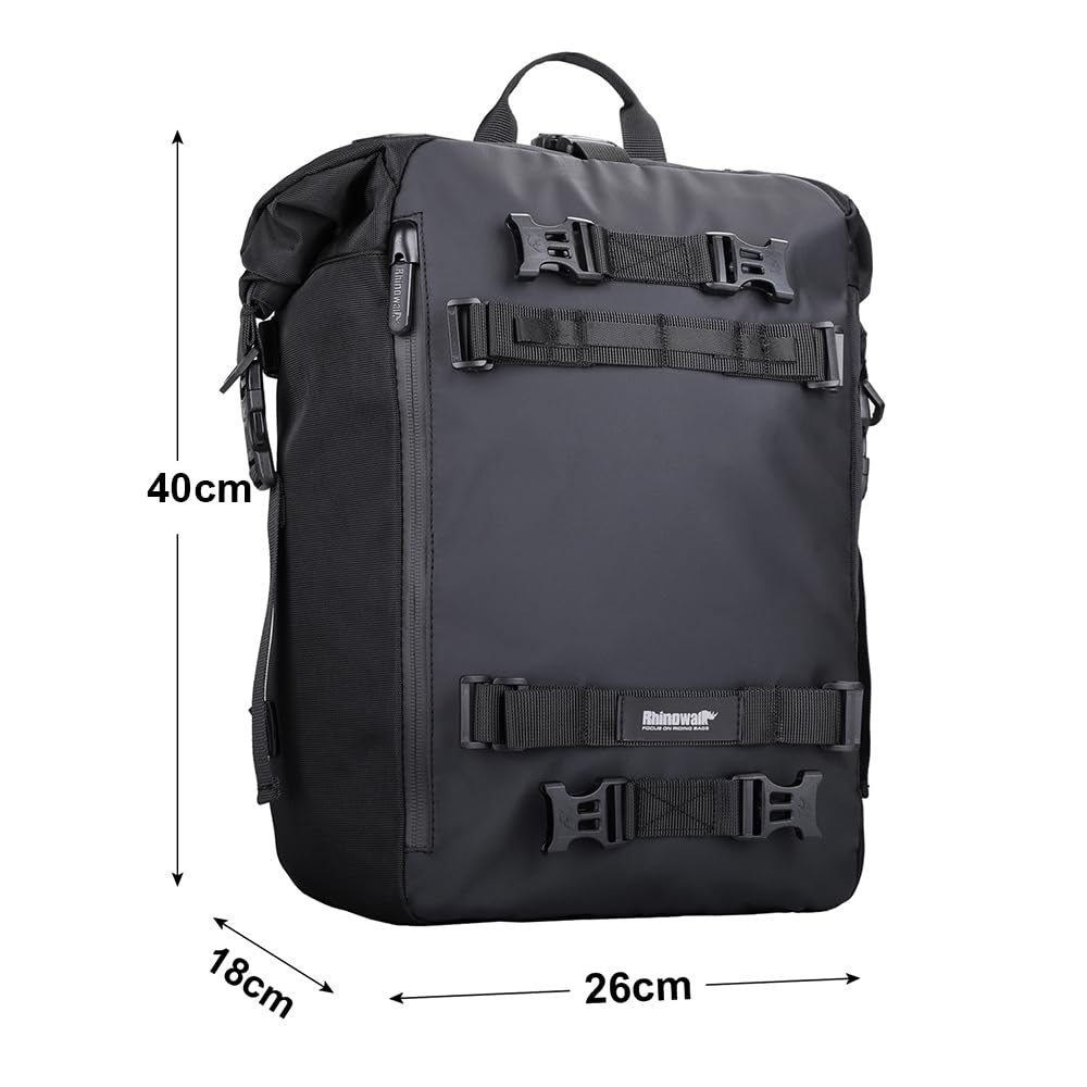 Rhinowalk 20L open interior showcasing organized storage and easy packing