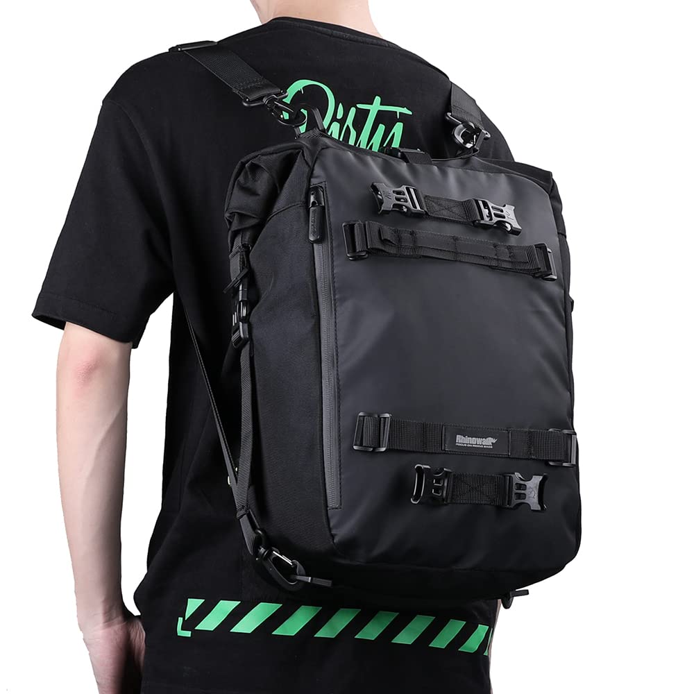 Rhinowalk reflective logo glowing at night improving rider visibility