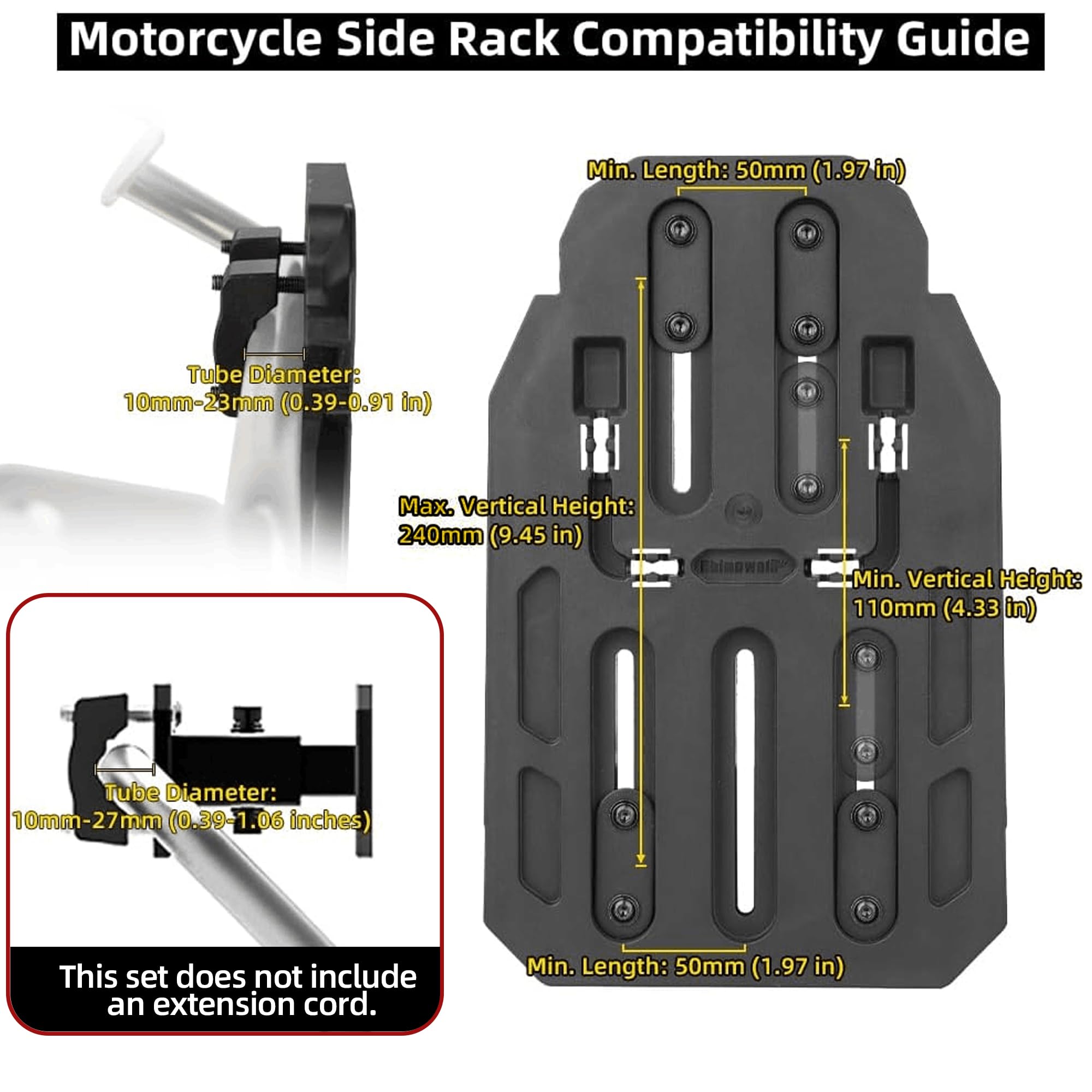 Rhinowalk MOLLE webbing and attachment points for expanding cargo capacity