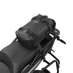 Rhinowalk front view showing compact, waterproof tail bag for secure storage