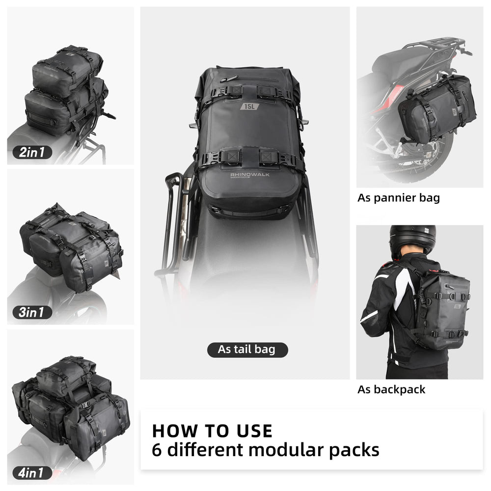Rhinowalk worn as backpack with straps showing hands-free transport benefit