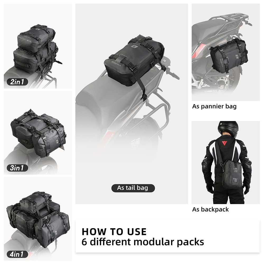 Rhinowalk three sizes displayed side-by-side for capacity comparison convenience