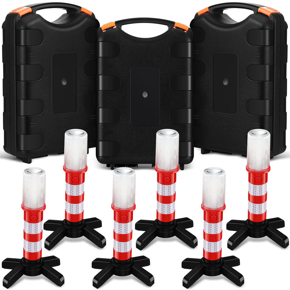 Riakrum front packaging showing six LED flares and cases for easy grab-and-go