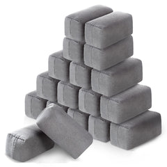 Riakrum front view of 18 gray applicator pads showing supply and convenience