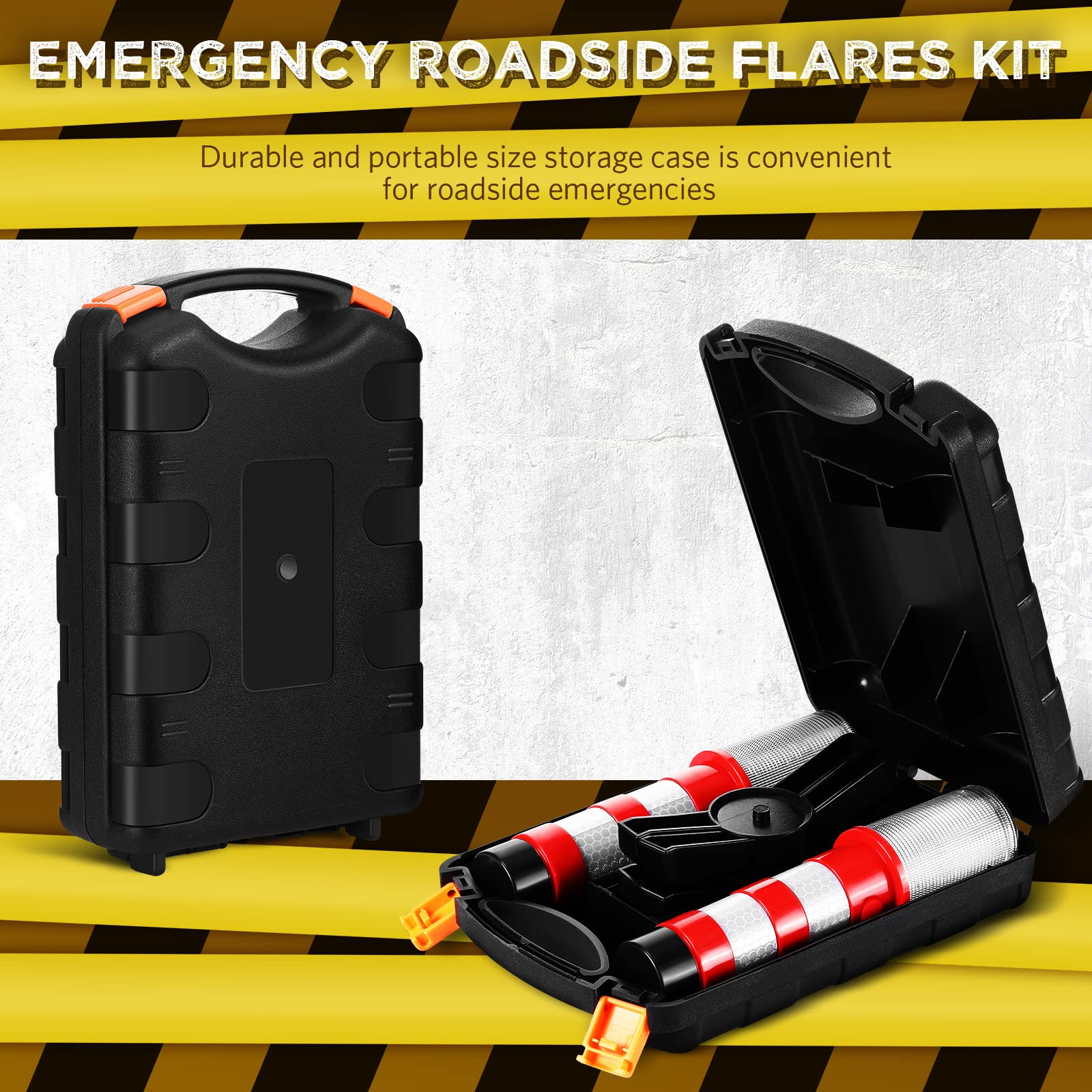 Riakrum storage cases open with flares inside enabling organized trunk storage