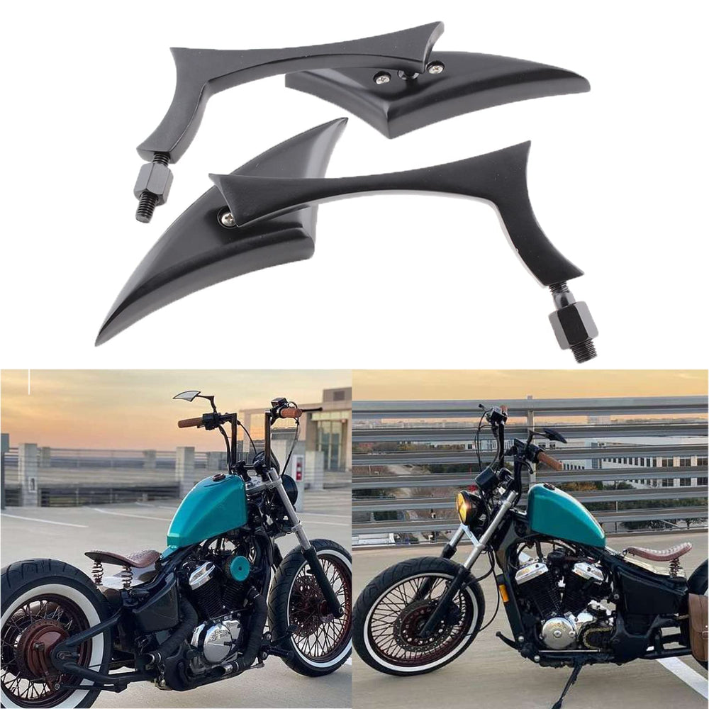 Rich Choices lifestyle shot of bike with mirrors enhancing rear awareness on road
