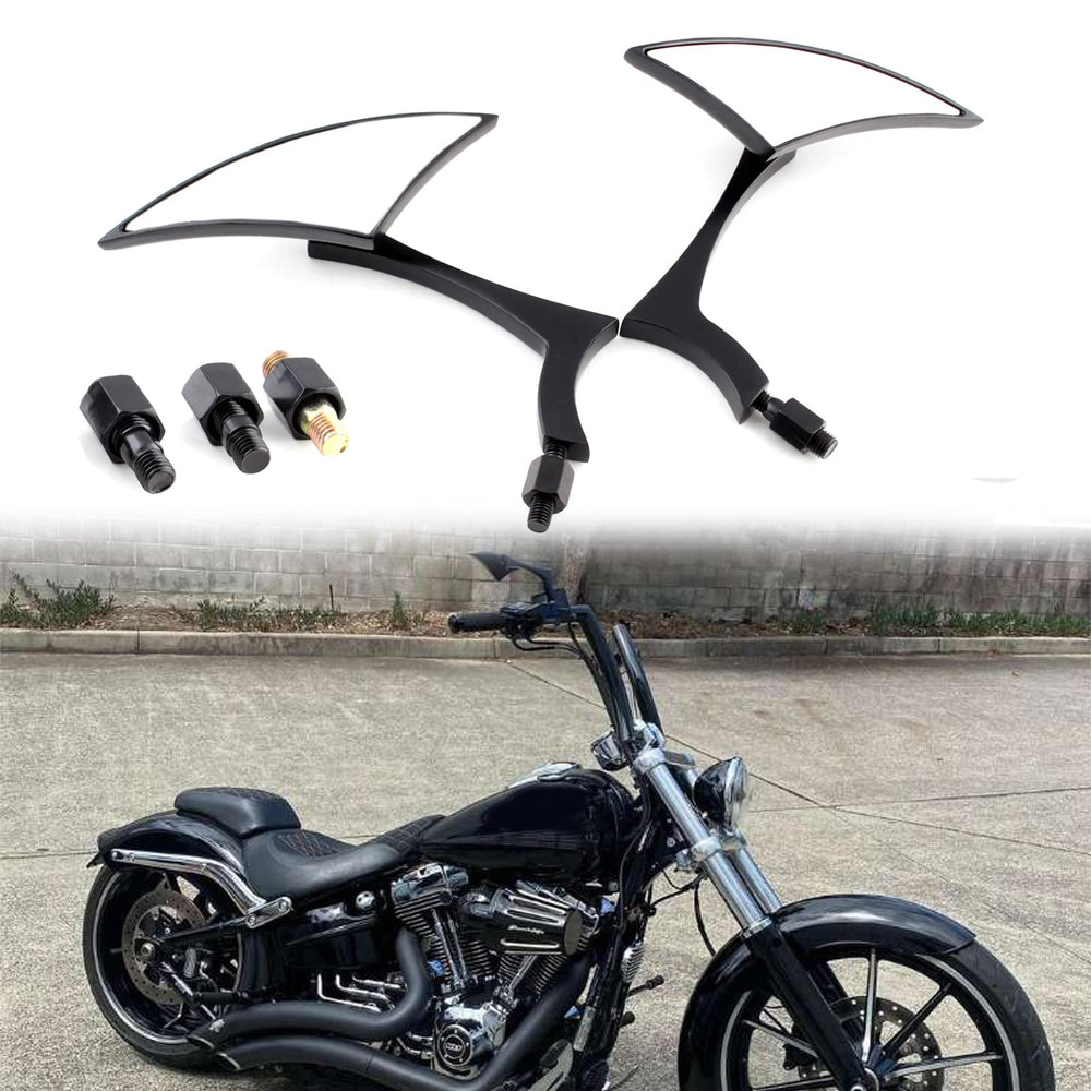 Rich Choices mirrors mounted on a sportster highlighting custom low-profile look