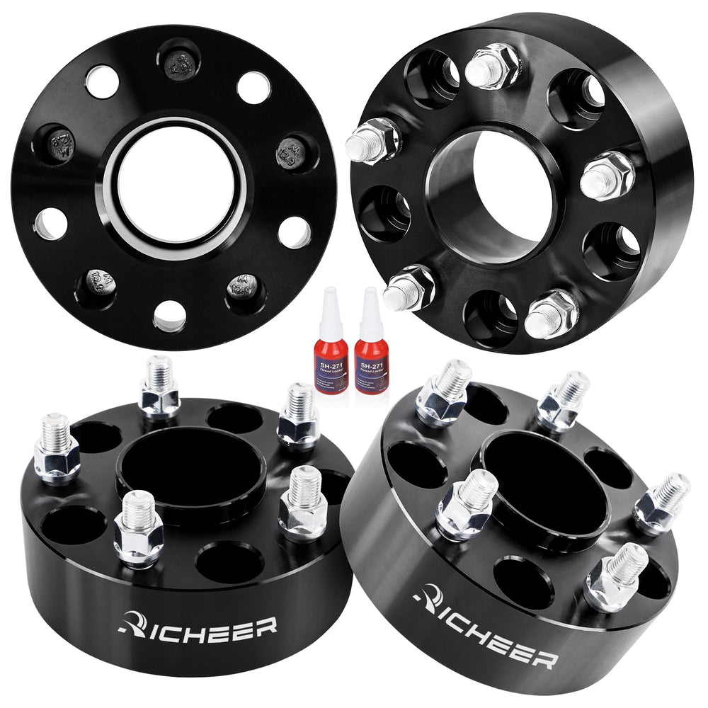 Richeer front-facing spacer kit showing four pieces and aggressive stance benefit