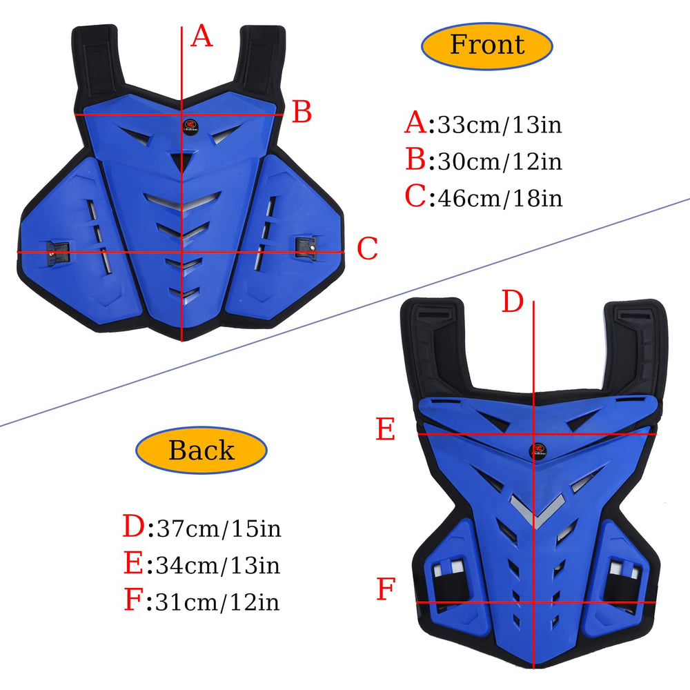 RIDBIKER rear spine plate view providing continuous back protection benefit