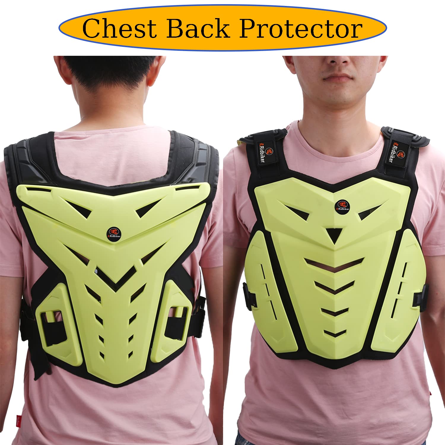 RIDBIKER side adjuster and buckle showing quick-fit stability on torso