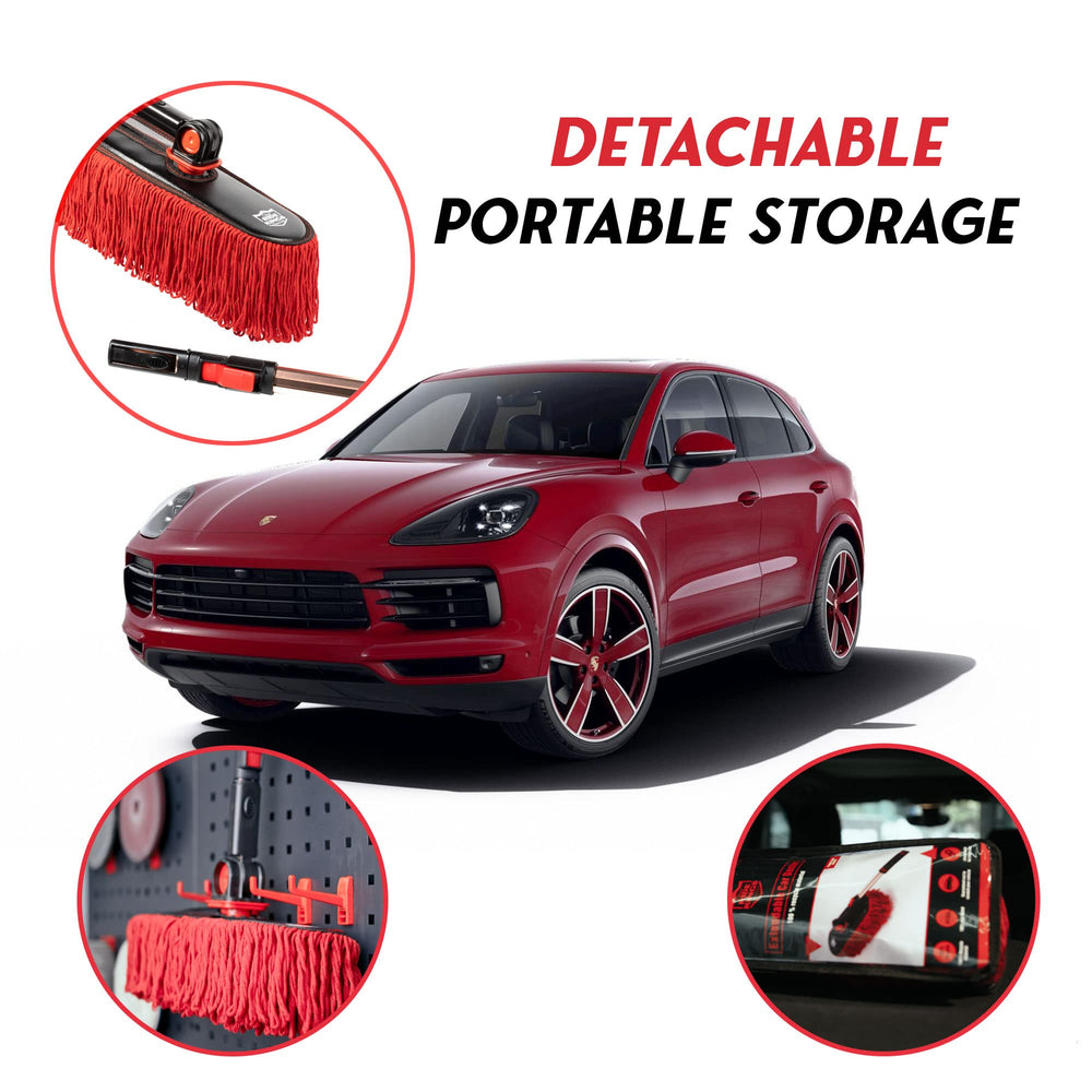 RIDE KINGS duster stored in trunk with cover for portable convenience