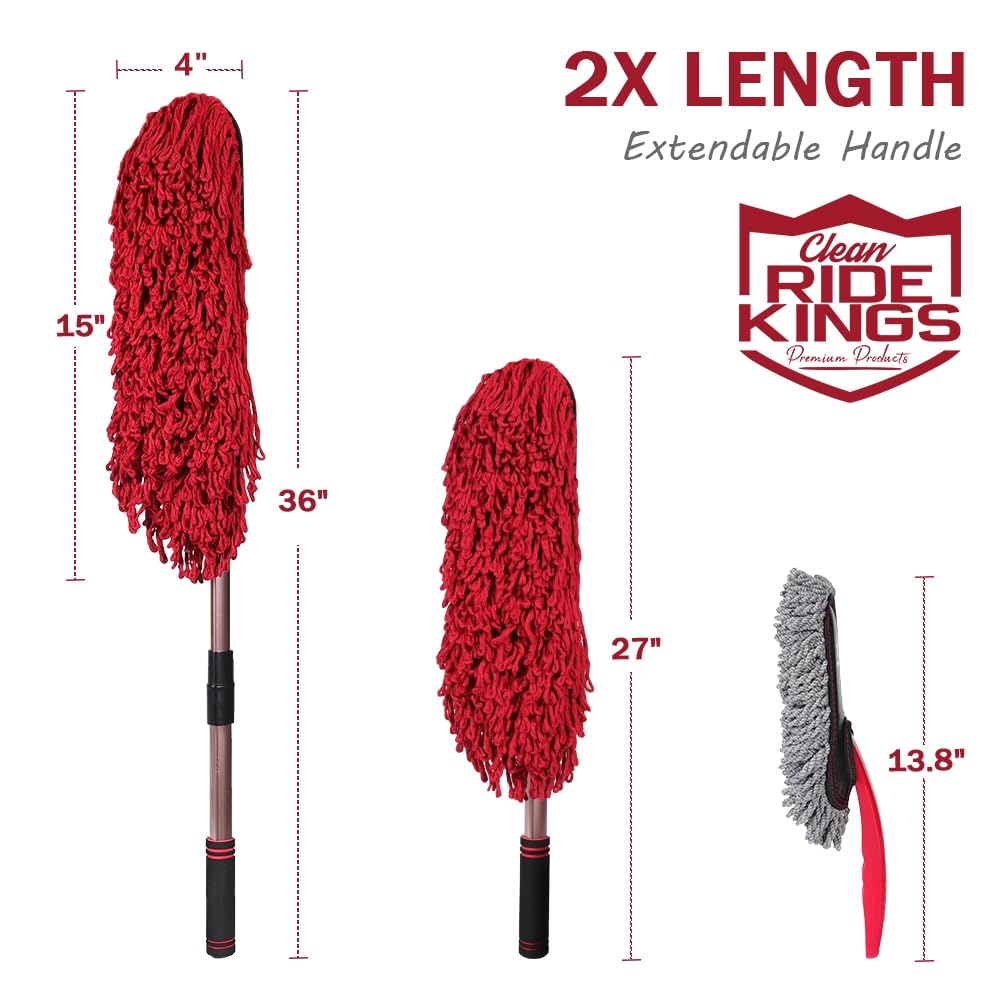 RIDE KINGS extendable handle detail for reach and angle adjustment