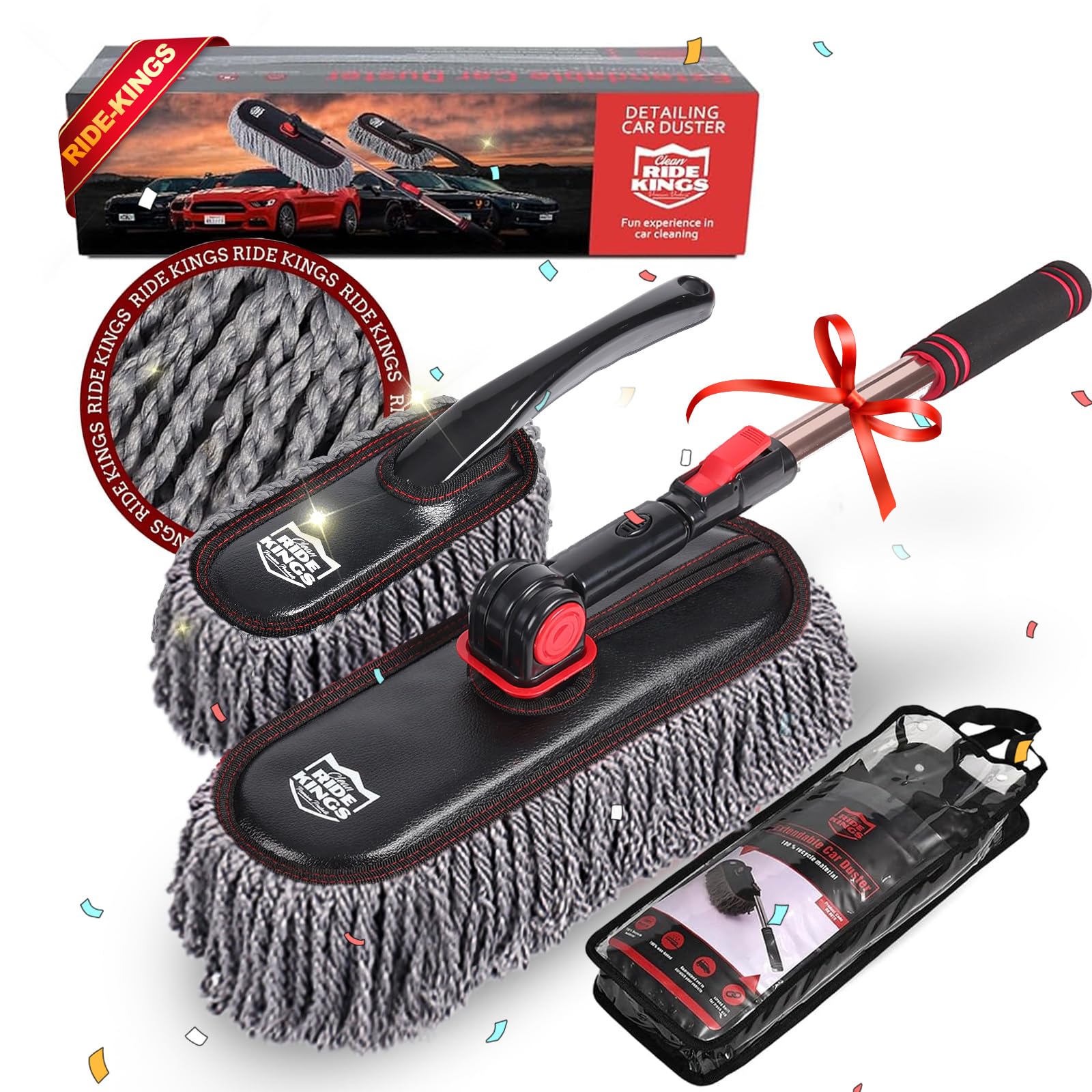RIDE KINGS front packaging showing full exterior duster kit and accessories for easy identification