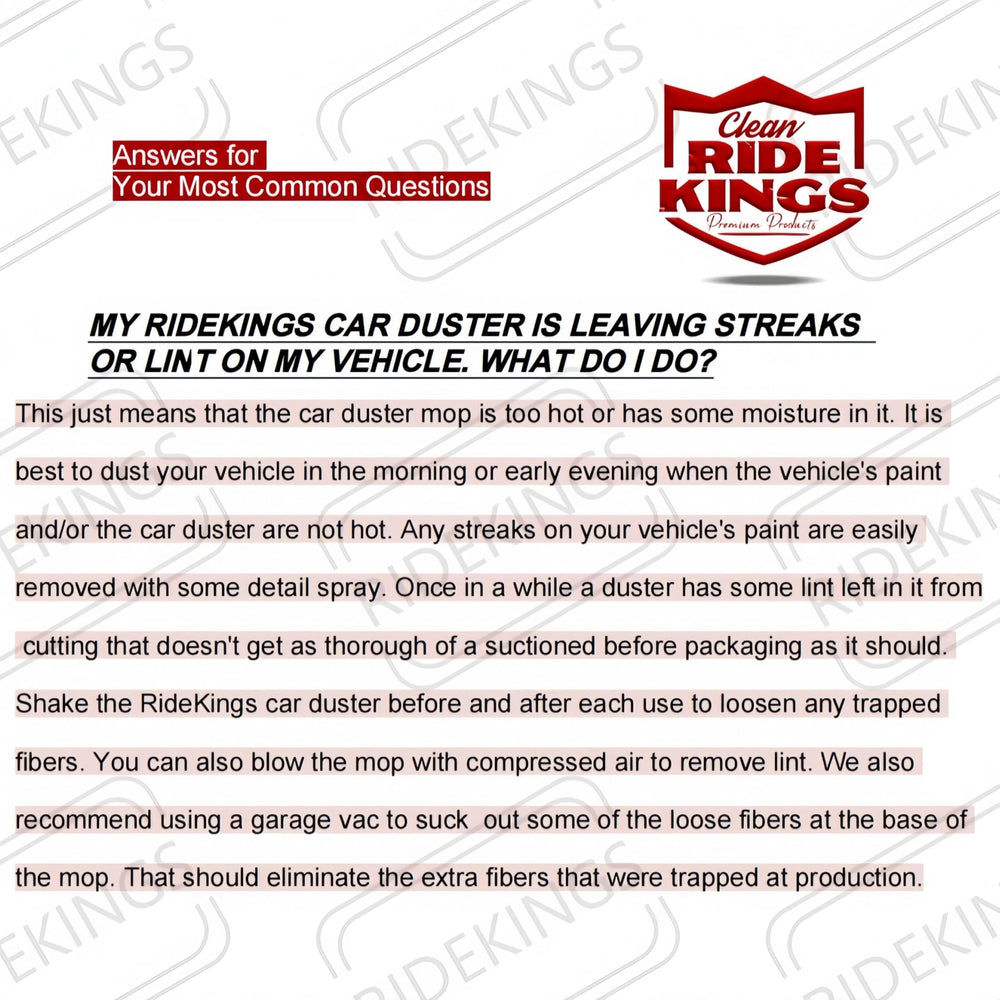 RIDE KINGS in garage lifestyle scene for convenient quick cleanups