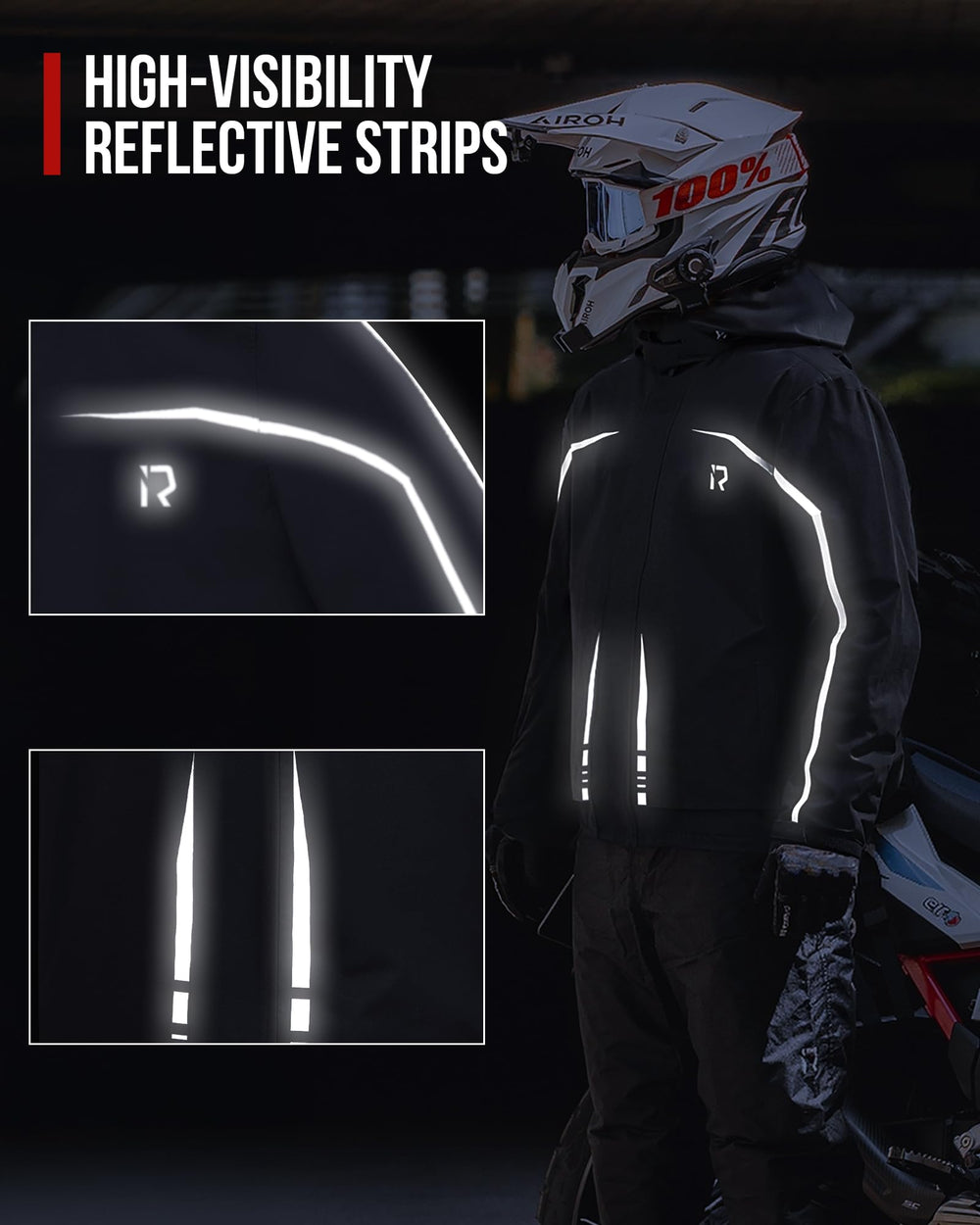 RIDEIRON compact storage pouch keeping suit dry and portable for travel convenience