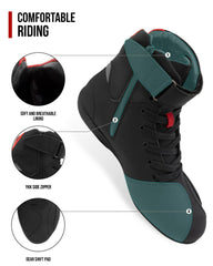 RIDEIRON reinforced toe close-up protecting against abrasion and wear