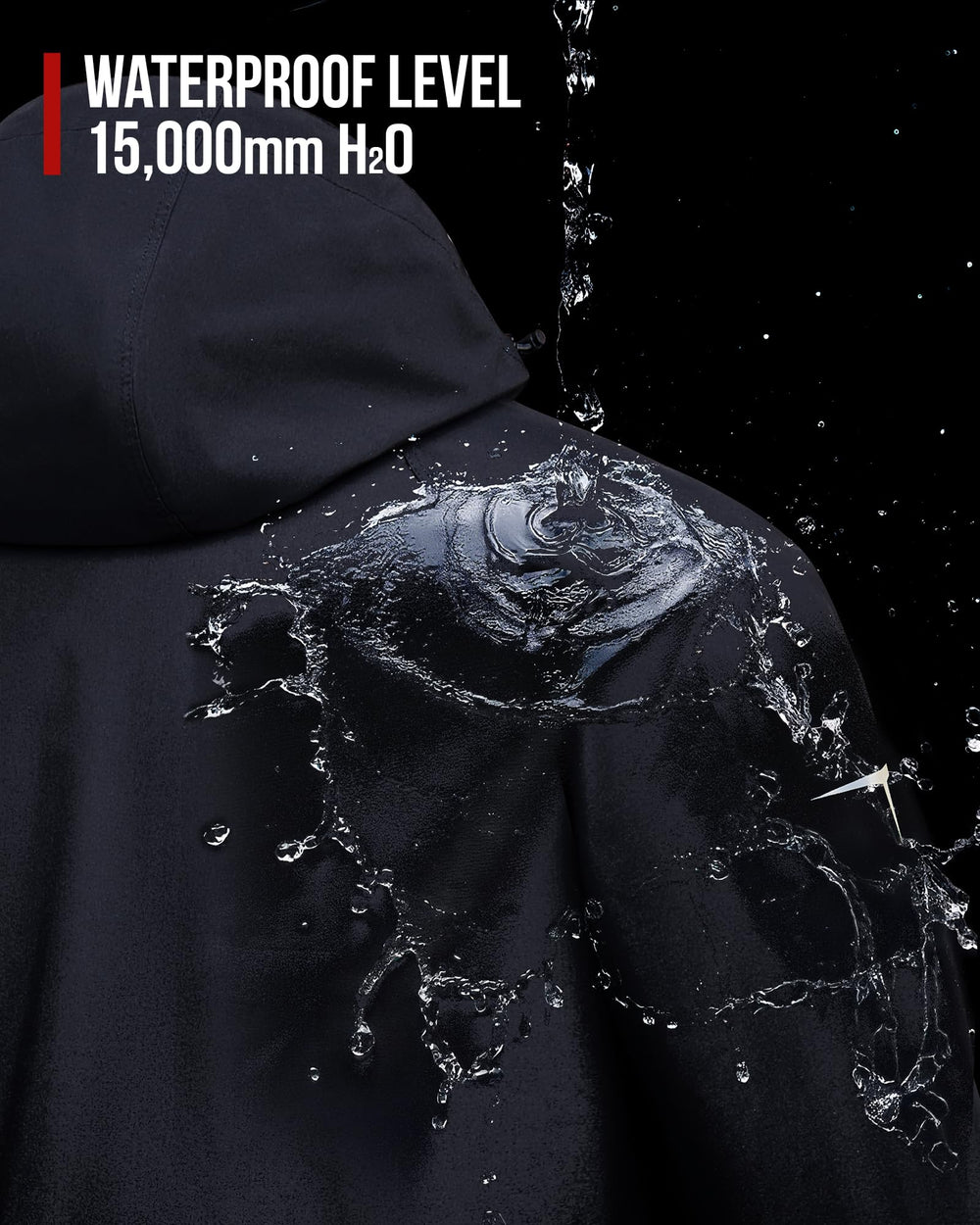 RIDEIRON waterproof full-length zipper detail for secure water-resistant closure