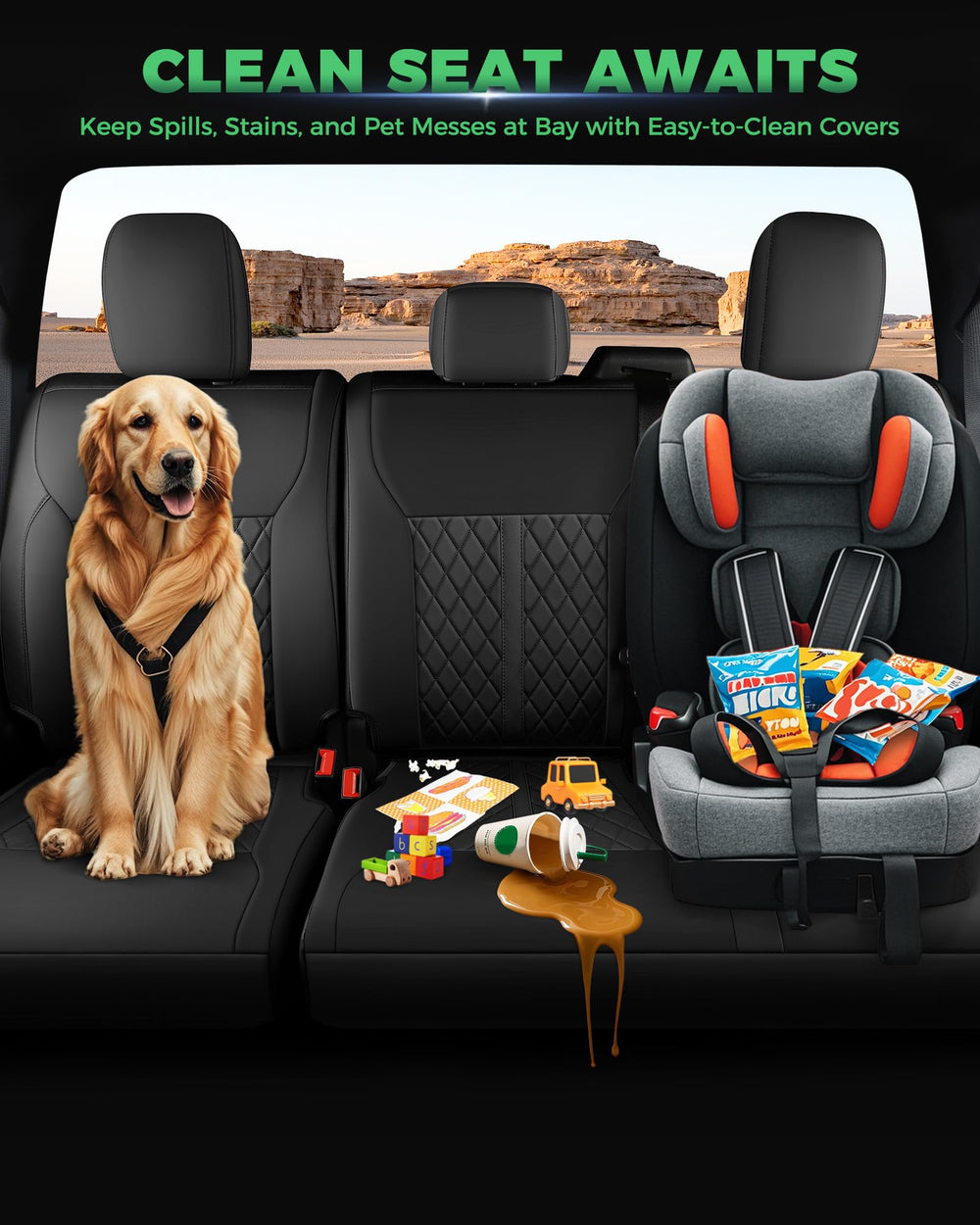 RIDEPOSH seat organizer pocket offering storage convenience and tidy cabin benefit