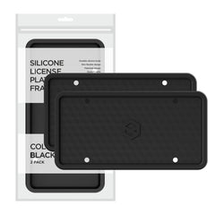 Rightcar Solutions front-mounted black silicone frame protects plate and paint