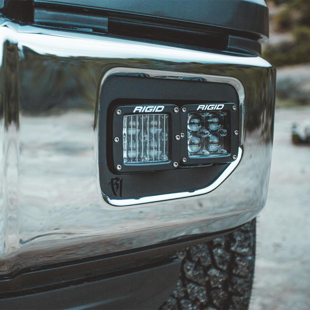 RIGID INDUSTRIES mounting bracket view showing universal fit and secure install benefit