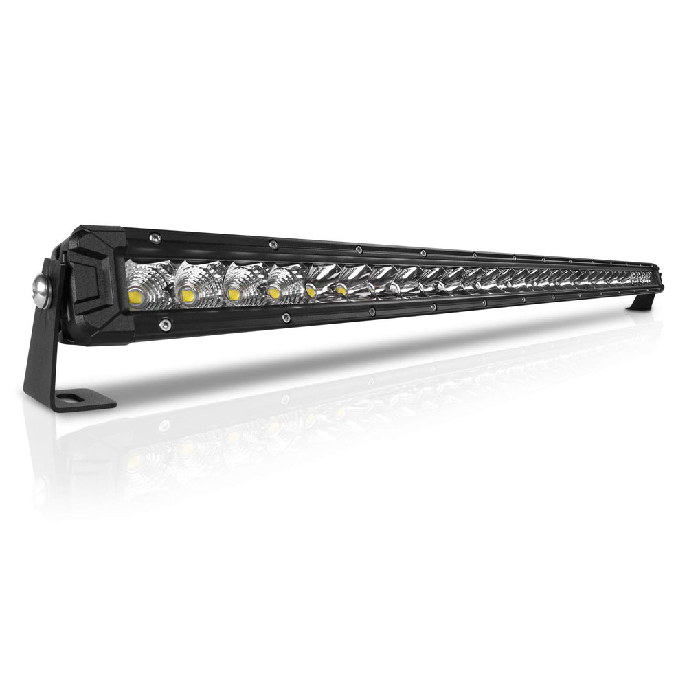 Rigidhorse front view of 32-inch light bar showing full LED array and clean finish for clear road illumination