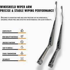 RigidWire close-up of wiper arm joint showing sturdy pivot and rust-resistant finish benefit