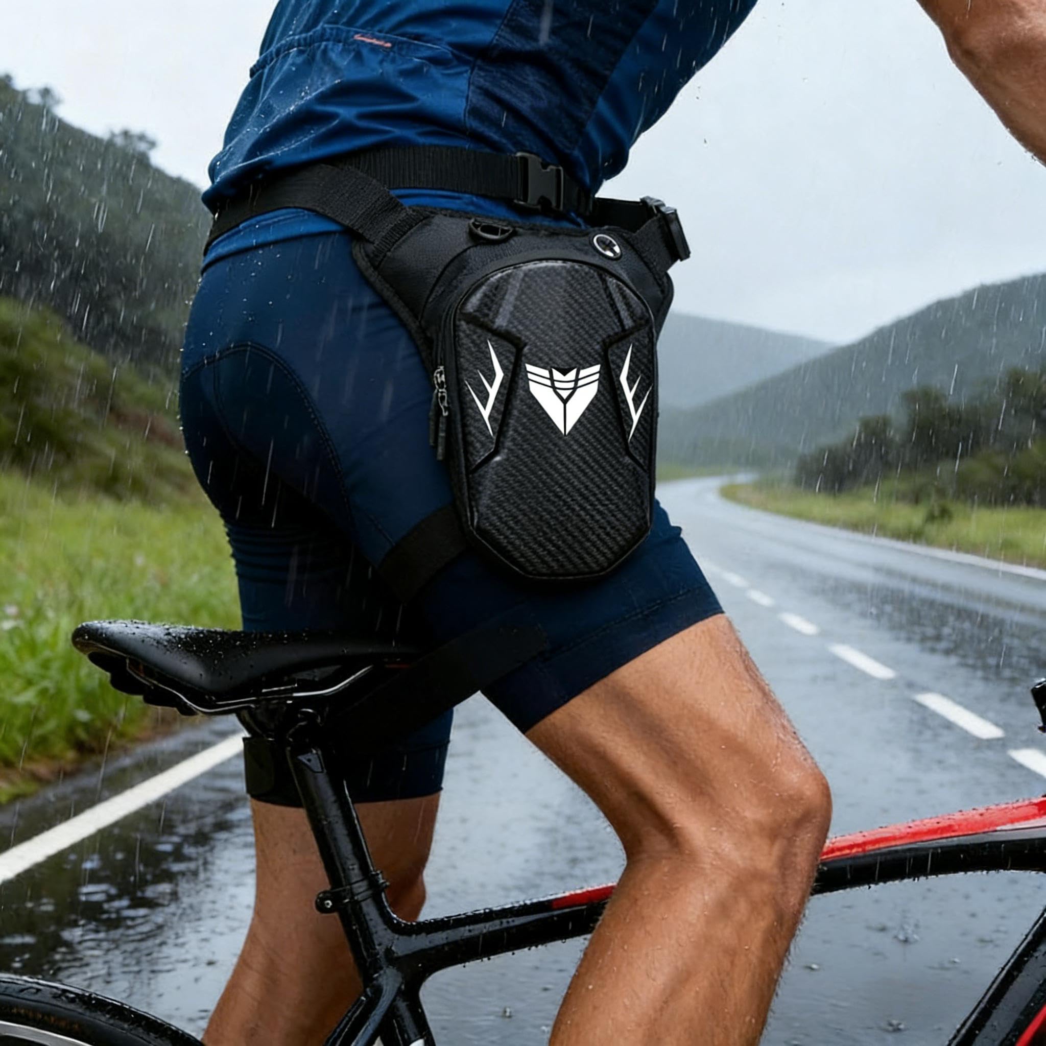 Riomhorry interior with organized compartments holding phone wallet and tools