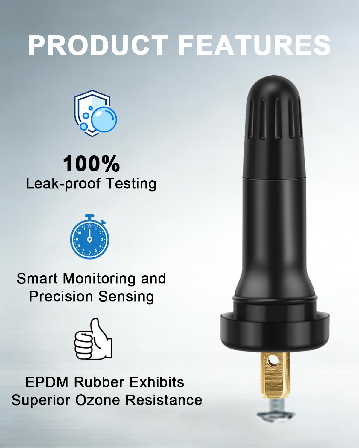 Riseuvo TPMS sensor module fitted to new stem showing easy transfer advantage
