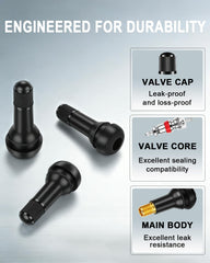 Riseuvo stems installed in a wheel rim demonstrating secure snap-in fit benefit