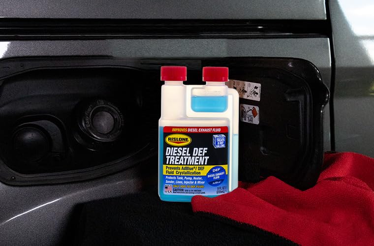 Rislone applied during routine service on a diesel truck in use