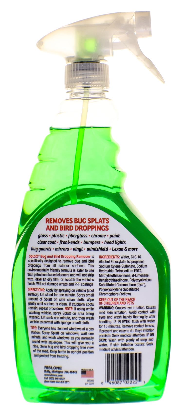 Rislone spray dispensing onto car paint demonstrating easy application and loosening power