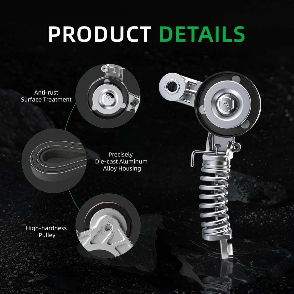 Riyhch side profile of tensioner showing precise mounting points
