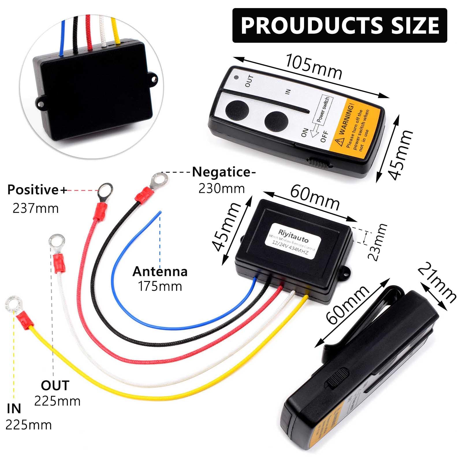 Riyitauto receiver waterproof housing detail protecting electronics