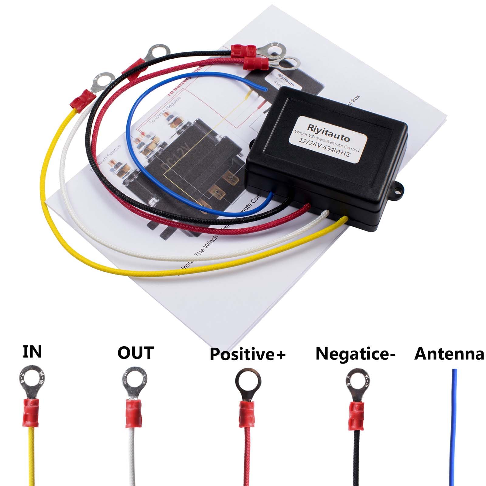 Riyitauto wiring harness connections for easy winch integration