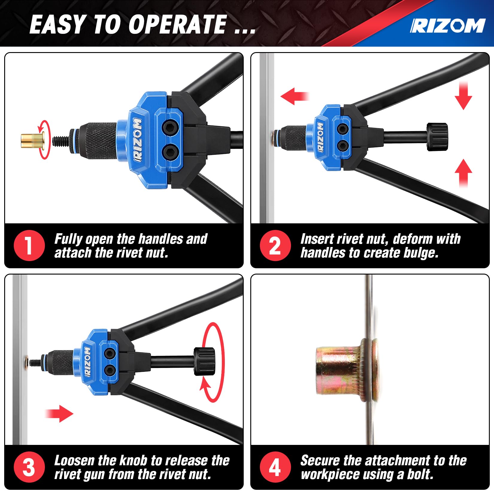 Rizom blow‑molded case open with compartments showing organized storage and transport