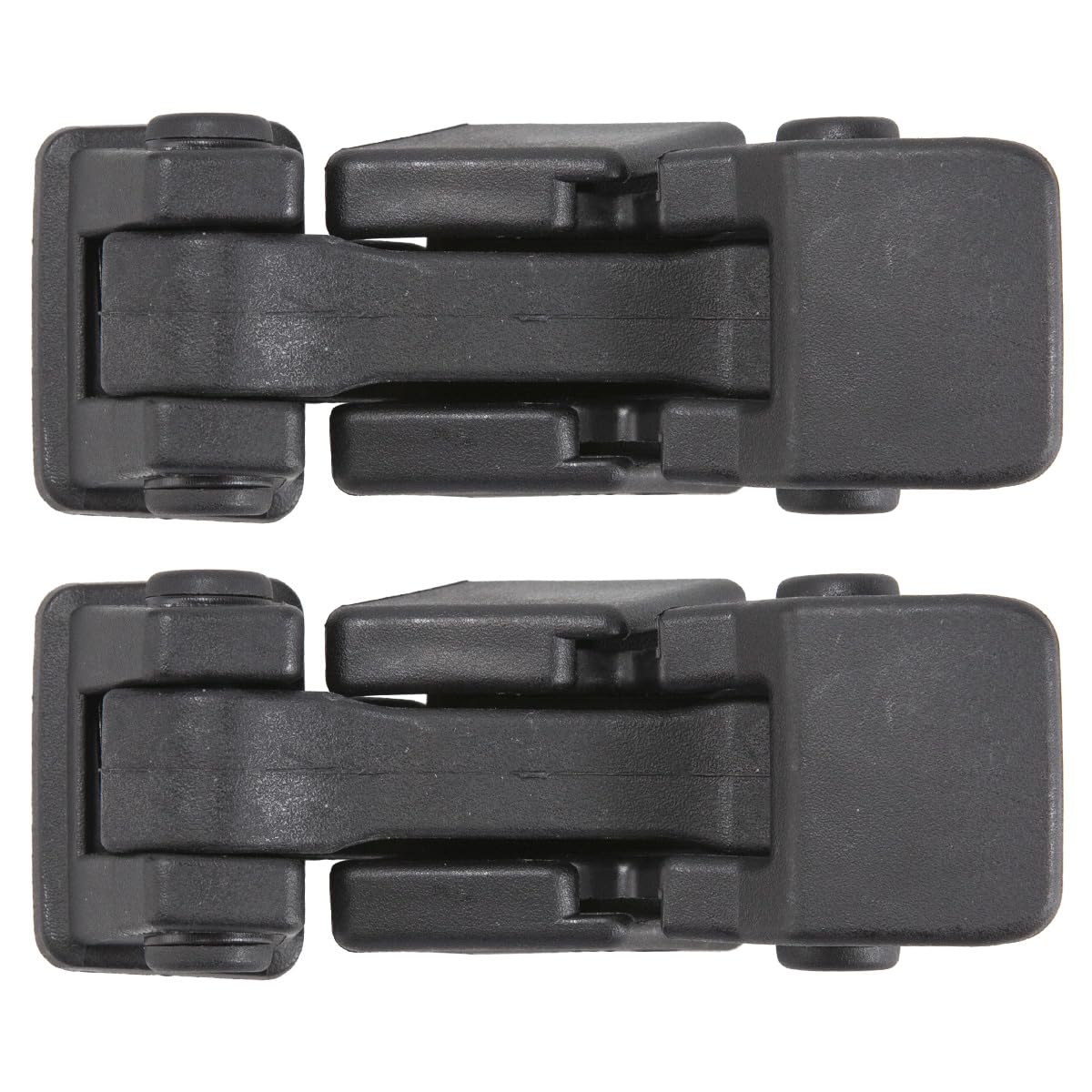 RLB-HILON front view of hood latch showing fit and profile for Jeep JK