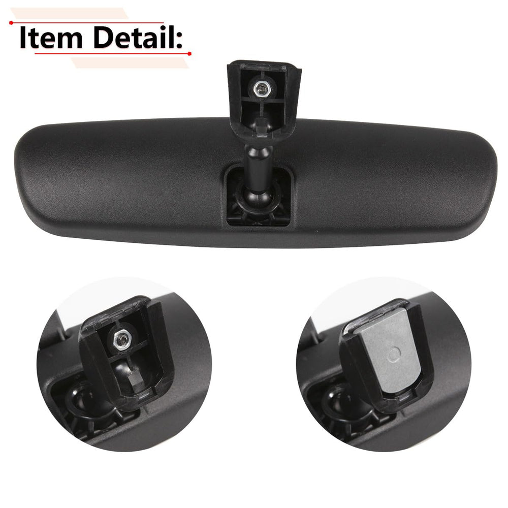 RLB-HILON mirror next to ruler showing 9.7 inch size and wider view benefit